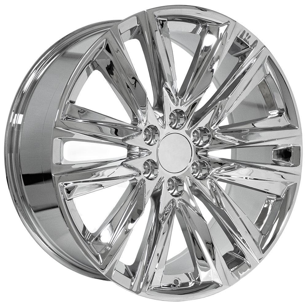 OE Wheels CA91 22x9 6x139.7 28et Chrome Wheel SS: 9513548
