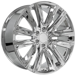OE Wheels CA91 22x9 6x139.7 28et Chrome Wheel SS: 9513548