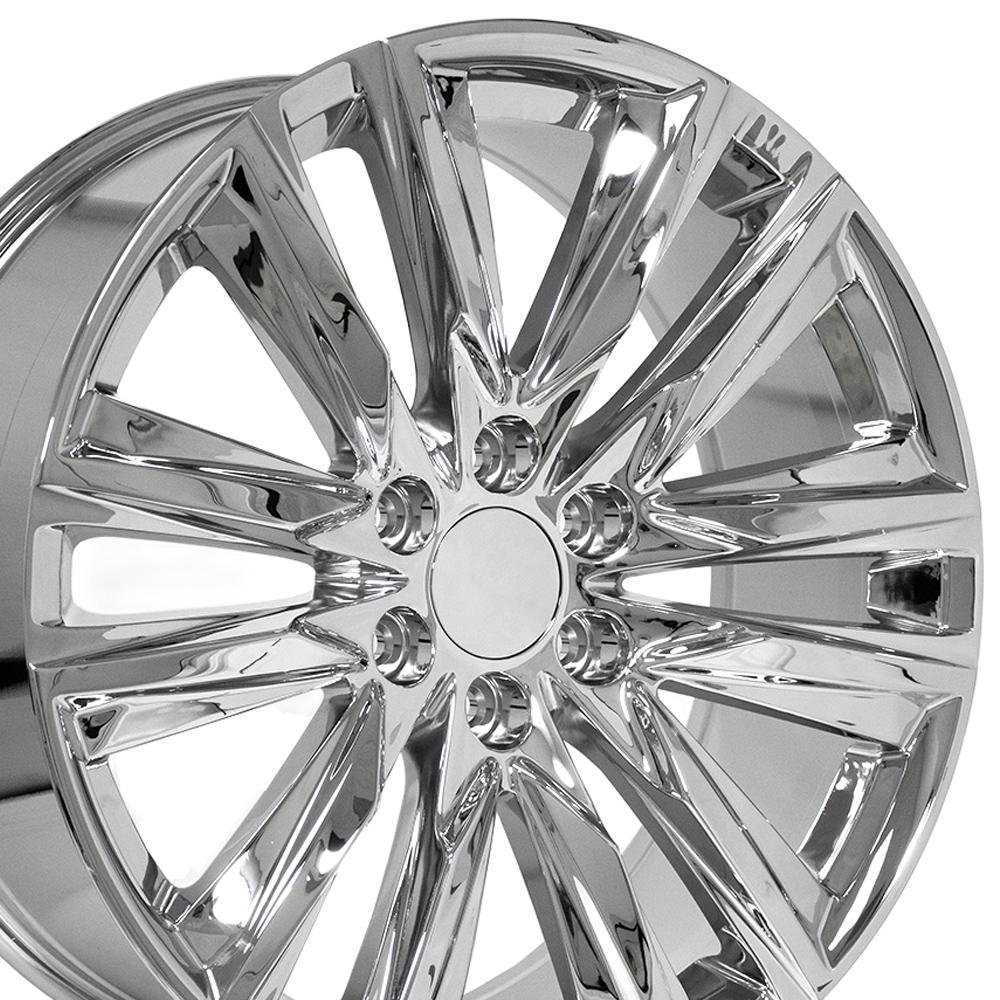 OE Wheels CA91 22x9 6x139.7 28et Chrome Wheel SS: 9513548