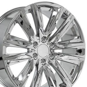 OE Wheels CA91 22x9 6x139.7 28et Chrome Wheel SS: 9513548
