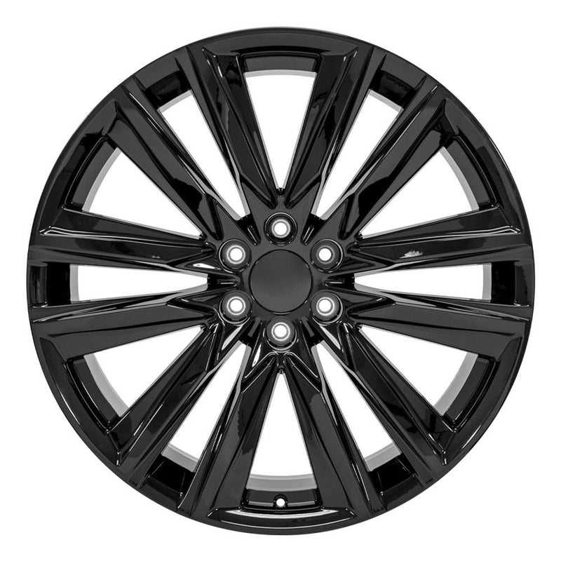 OE Wheels CA91 24x10 6x139.7 28et Gloss Black Wheel