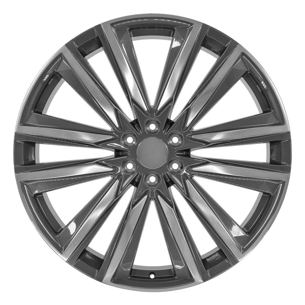 OE Wheels CA91 26x10 6x139.7 28et Gloss Gunmetal with Polished Face Wheel