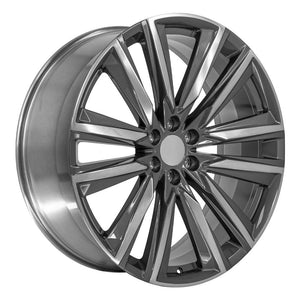 OE Wheels CA91 26x10 6x139.7 28et Gloss Gunmetal with Polished Face Wheel