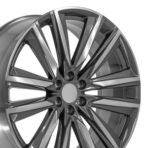 OE Wheels CA91 26x10 6x139.7 28et Gloss Gunmetal with Polished Face Wheel