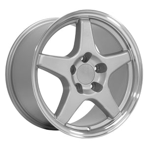 OE Wheels CV01 17x9.5 5x120.65 56et Gloss Silver Machined Lip Wheel