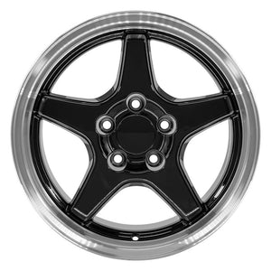 OE Wheels CV01 17x11 5x120.65 50et Gloss Black Machined Lip Wheel