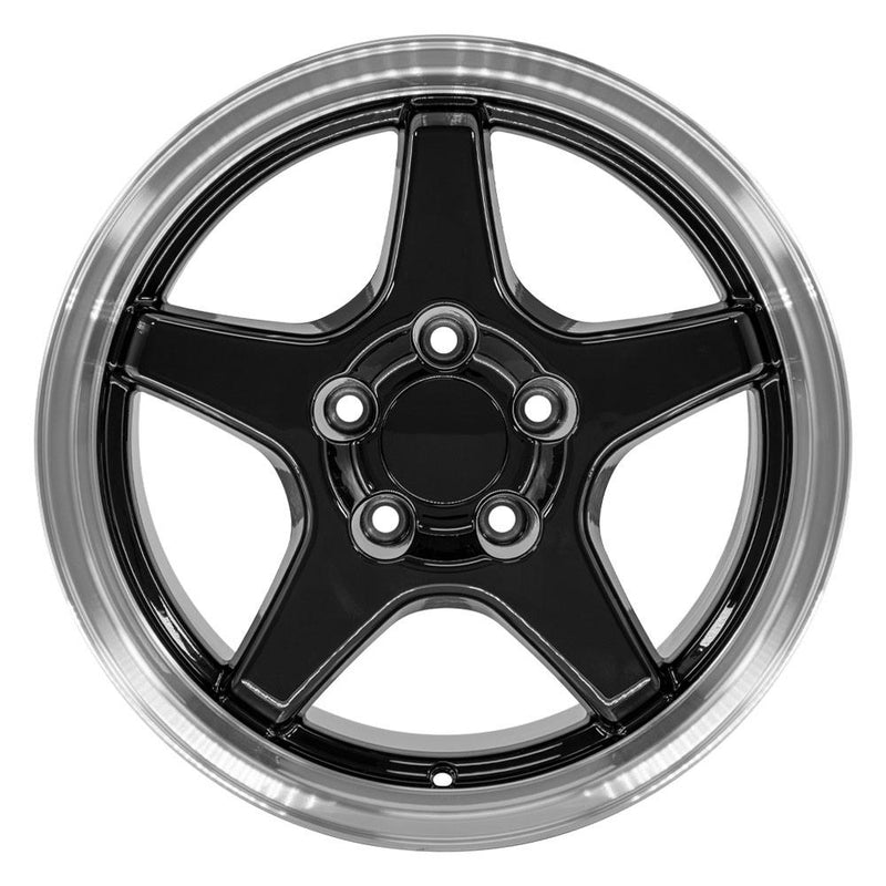 OE Wheels CV01 17x11 5x120.65 50et Gloss Black Machined Lip Wheel