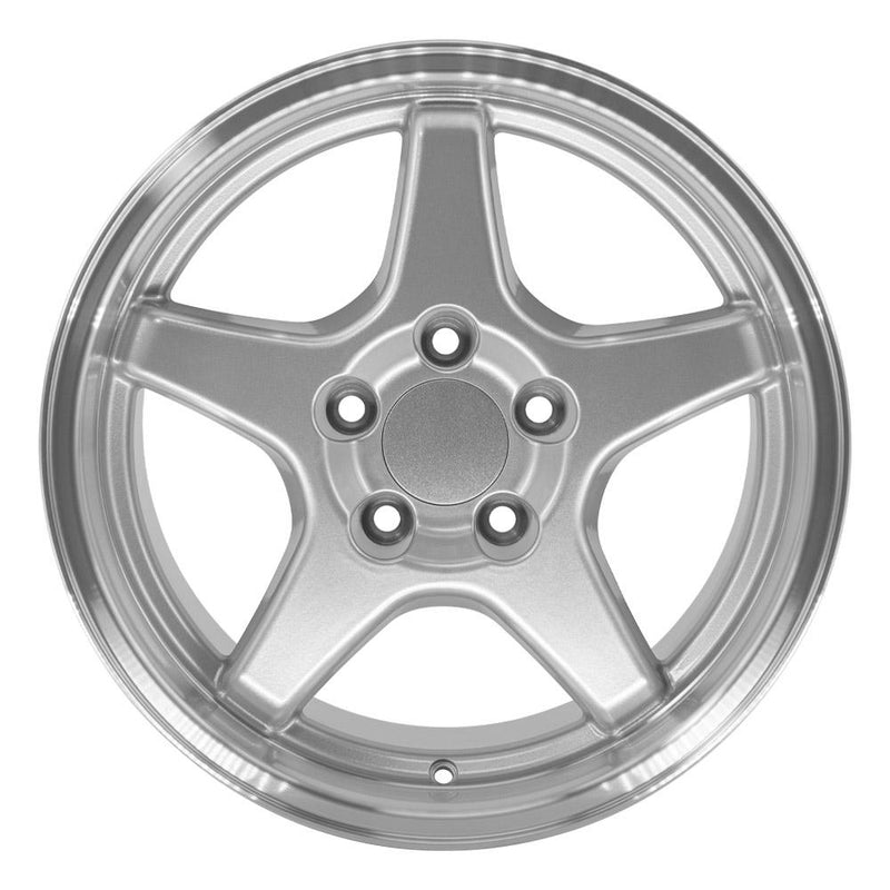 OE Wheels CV01 17x11 5x120.65 50et Gloss Silver Machined Lip Wheel