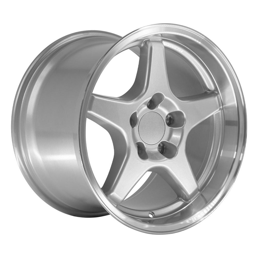 OE Wheels CV01 17x11 5x120.65 50et Gloss Silver Machined Lip Wheel