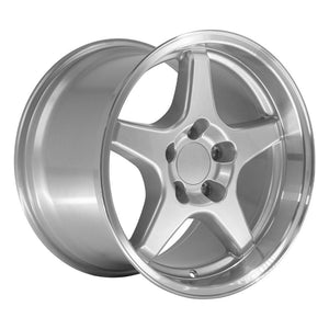 OE Wheels CV01 17x11 5x120.65 50et Gloss Silver Machined Lip Wheel