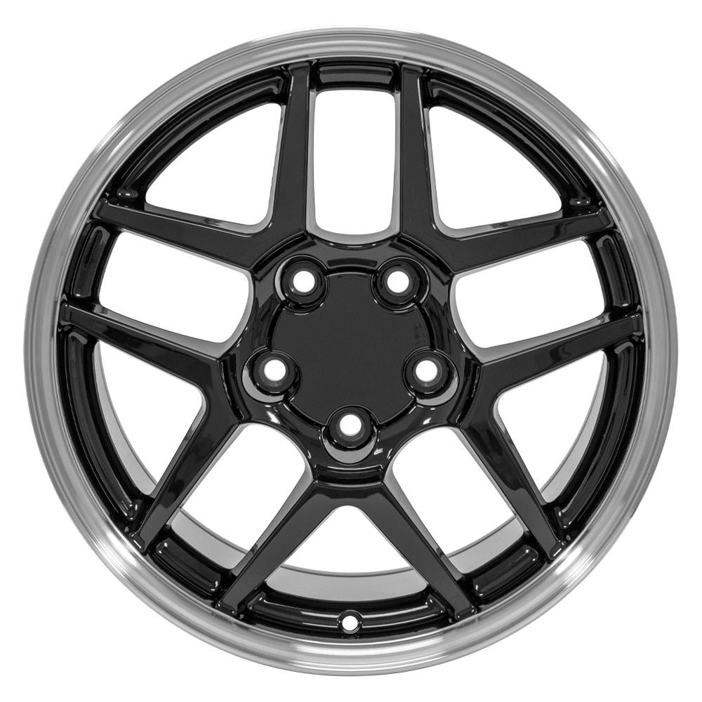 OE Wheels CV04 17x9.5 5x120.65 54et Gloss Black Machined Lip Wheel