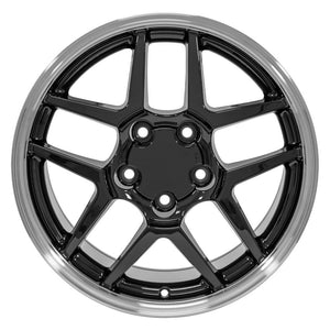 OE Wheels CV04 17x9.5 5x120.65 54et Gloss Black Machined Lip Wheel
