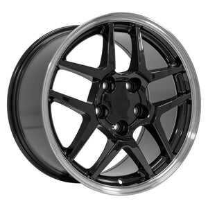 OE Wheels CV04 17x9.5 5x120.65 54et Gloss Black Machined Lip Wheel