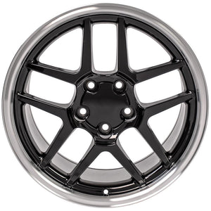 OE Wheels CV04 18x10.5 5x120.65 56et Gloss Black Machined Lip Wheel