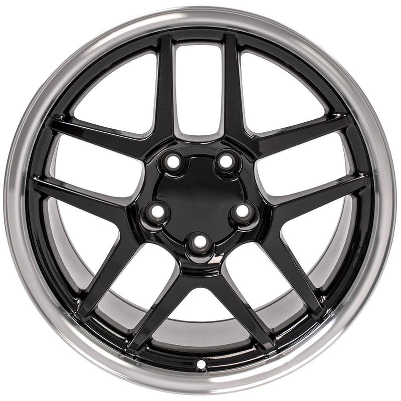 OE Wheels CV04 18x10.5 5x120.65 56et Gloss Black Machined Lip Wheel