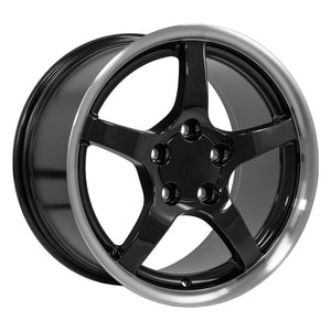 OE Wheels CV05 17x9.5 5x120.65 54et Gloss Black Machined Lip Wheel