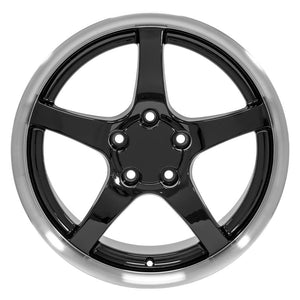 OE Wheels CV05 18x9.5 5x120.65 54et Gloss Black Machined Lip Wheel