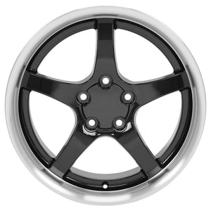 OE Wheels CV05 18x10.5 5x120.65 56et Gloss Black Machined Lip Wheel