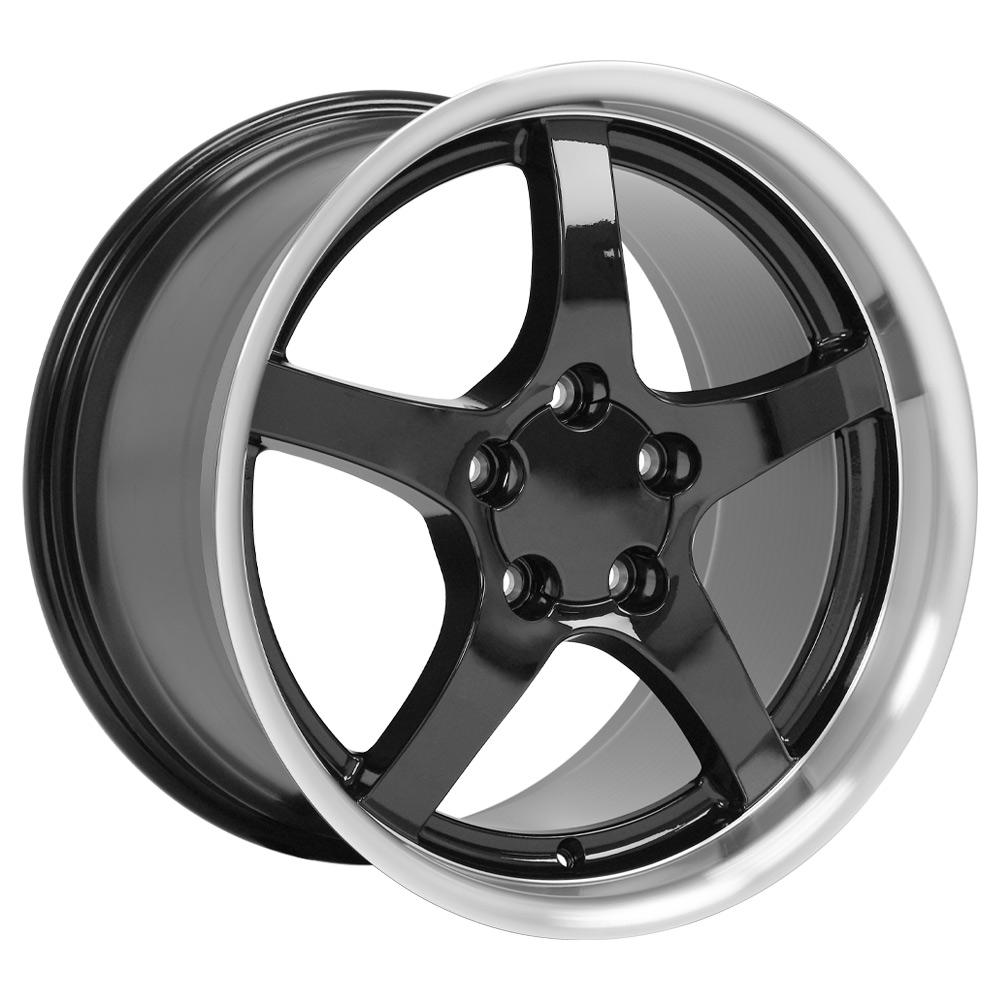 OE Wheels CV05 18x10.5 5x120.65 56et Gloss Black Machined Lip Wheel