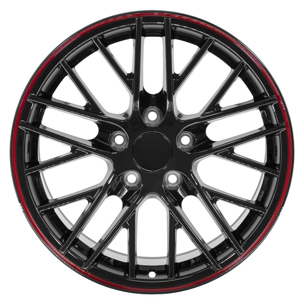 OE Wheels CV08A 17x9.5 5x120.65 54et Gloss Black Redline Wheel