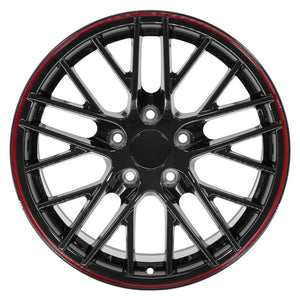 OE Wheels CV08A 17x9.5 5x120.65 54et Gloss Black Redline Wheel