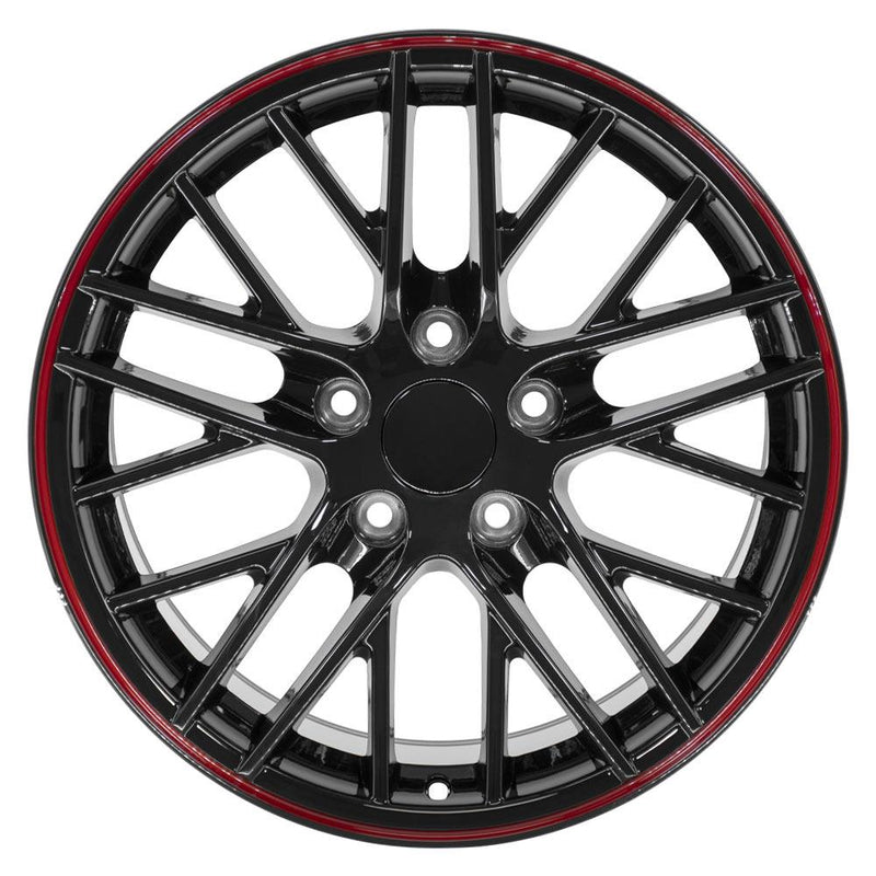 OE Wheels CV08A 17x9.5 5x120.65 54et Gloss Black Redline Wheel