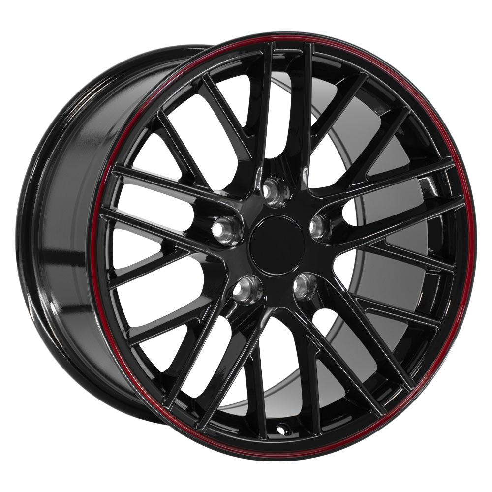 OE Wheels CV08A 17x9.5 5x120.65 54et Gloss Black Redline Wheel