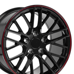 OE Wheels CV08A 17x9.5 5x120.65 54et Gloss Black Redline Wheel