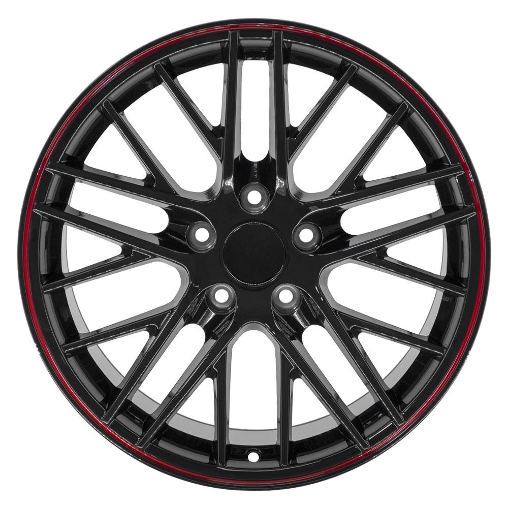 OE Wheels CV08A 18x10.5 5x120.65 56et Gloss Black Redline Wheel