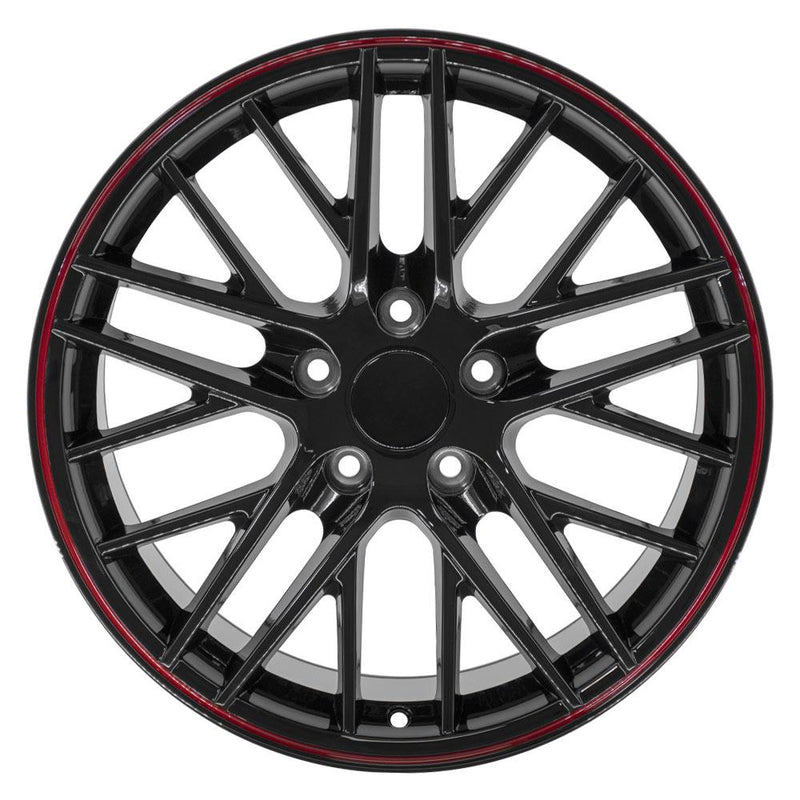 OE Wheels CV08A 18x10.5 5x120.65 56et Gloss Black Redline Wheel