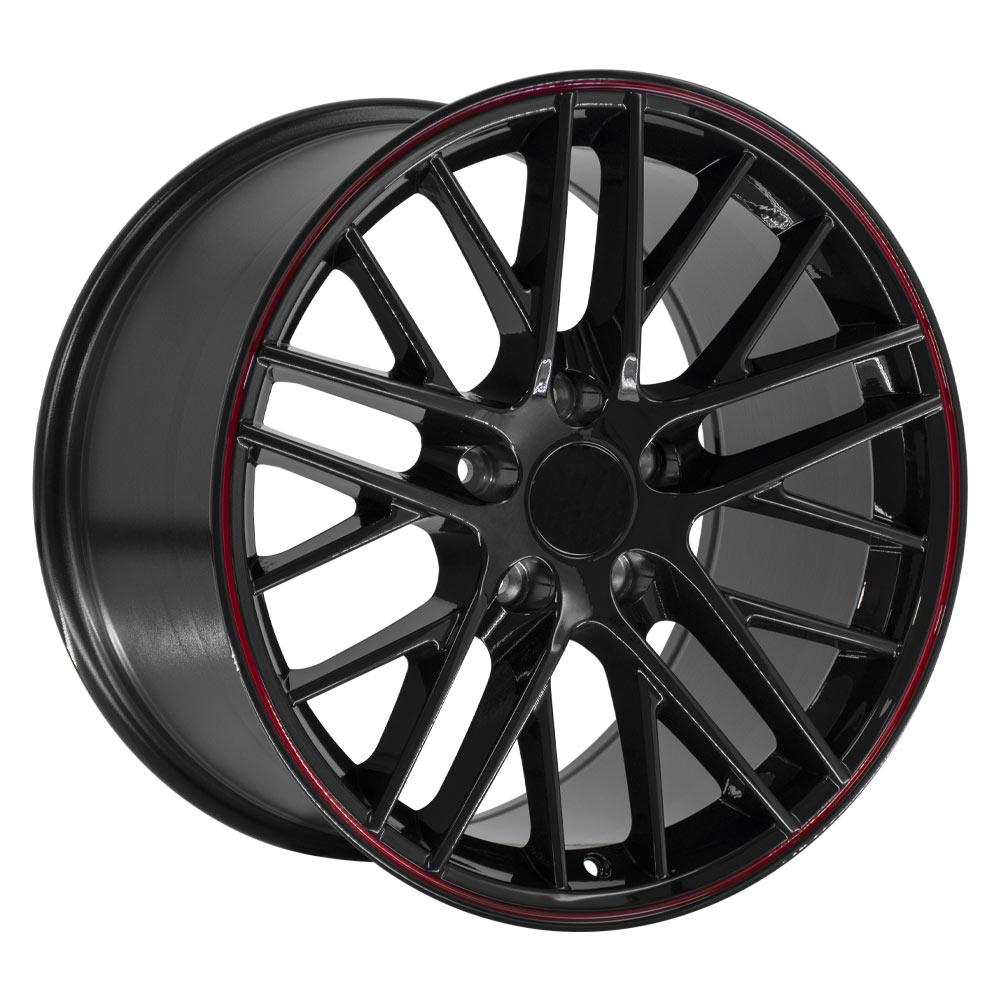 OE Wheels CV08A 18x10.5 5x120.65 56et Gloss Black Redline Wheel