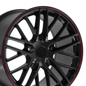 OE Wheels CV08A 18x10.5 5x120.65 56et Gloss Black Redline Wheel