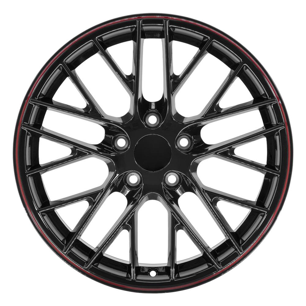 OE Wheels CV08B 18x8.5 5x120.65 56et Gloss Black Redline Wheel