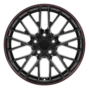 OE Wheels CV08B 18x8.5 5x120.65 56et Gloss Black Redline Wheel