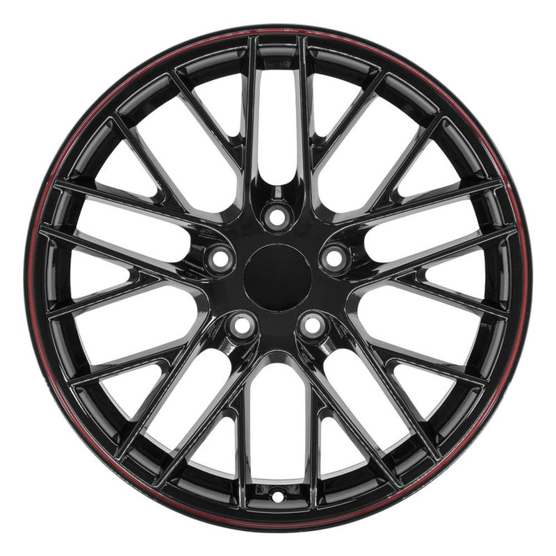 OE Wheels CV08B 18x8.5 5x120.65 56et Gloss Black Redline Wheel