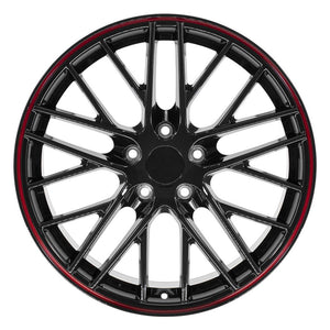 OE Wheels CV08B 19x10 5x120.65 79et Gloss Black Redline Wheel