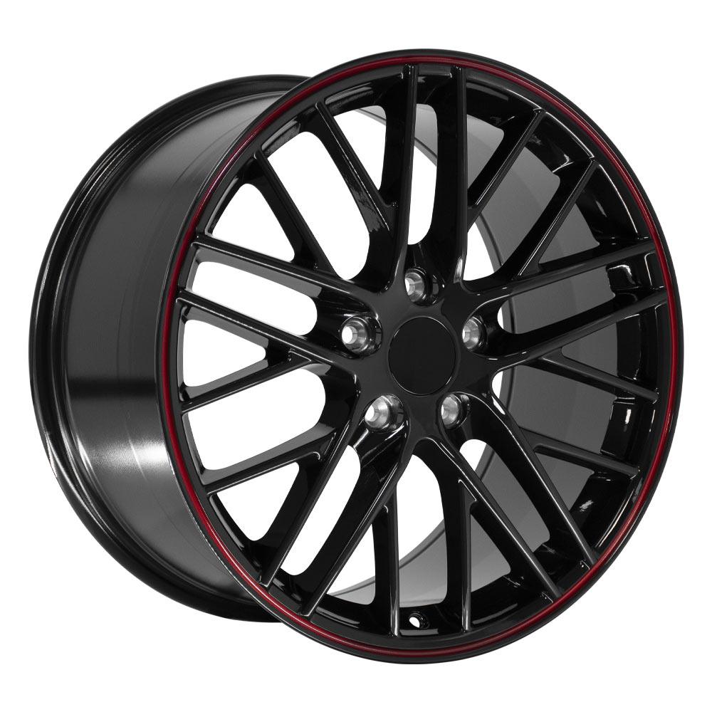 OE Wheels CV08B 19x10 5x120.65 79et Gloss Black Redline Wheel