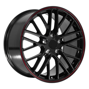 OE Wheels CV08B 19x10 5x120.65 79et Gloss Black Redline Wheel