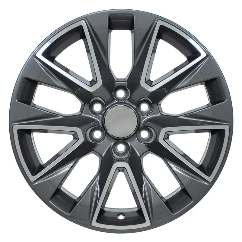 OE Wheels CV26 20x9 6x139.7 28et Gloss Gunmetal Machined Wheel