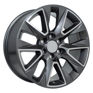OE Wheels CV26 20x9 6x139.7 28et Gloss Gunmetal Machined Wheel