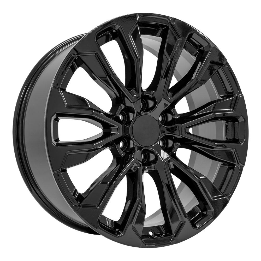 OE Wheels CV30 22x9 6x139.7 28et Gloss Black Wheel