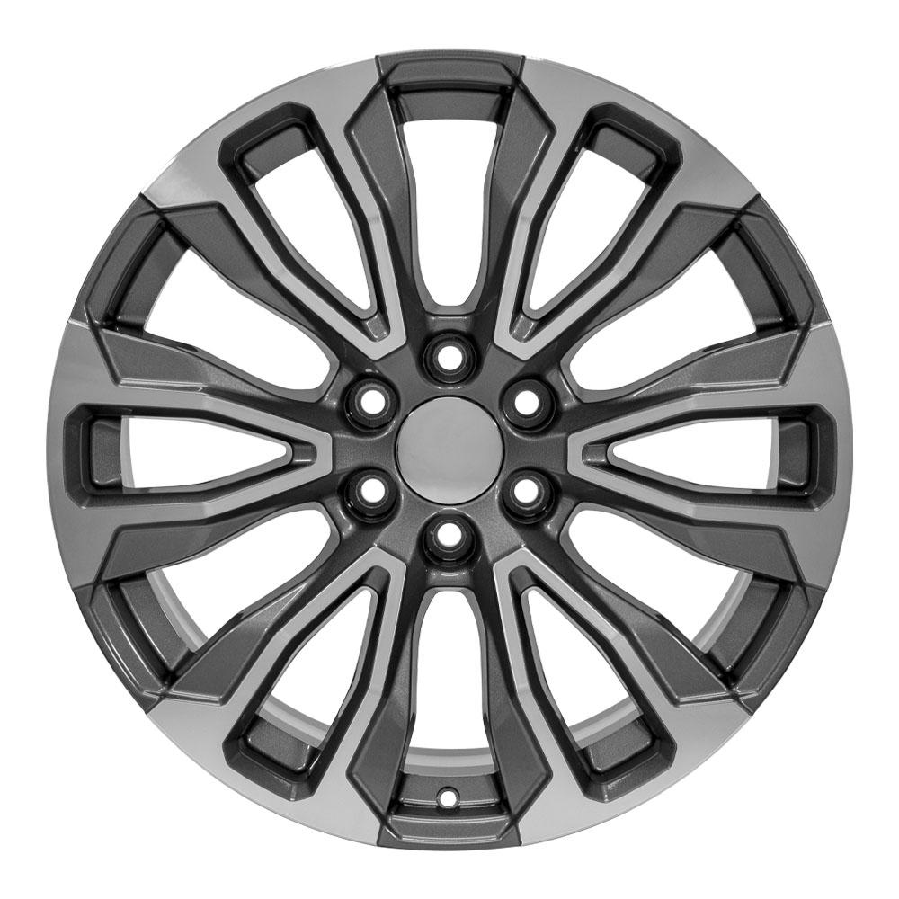 OE Wheels CV30 22x9 6x139.7 28et Gloss Gunmetal Machined Wheel