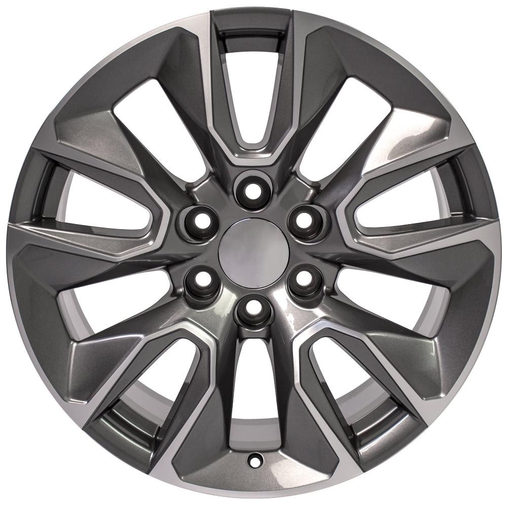 OE Wheels CV32 20x9 6x139.7 28et Gloss Gunmetal Machined Wheel