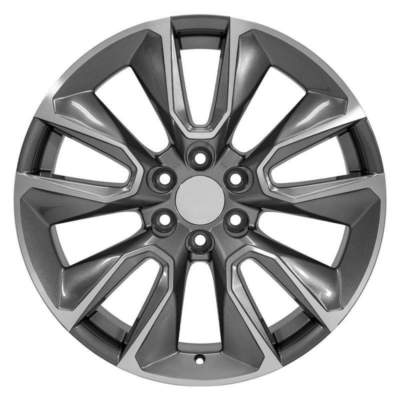 OE Wheels CV32 22x9 6x139.7 28et Gloss Gunmetal Machined Wheel