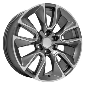OE Wheels CV32 22x9 6x139.7 28et Gloss Gunmetal Machined Wheel