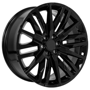 OE Wheels CV33 24x10 6x139.7 28et Gloss Black Wheel