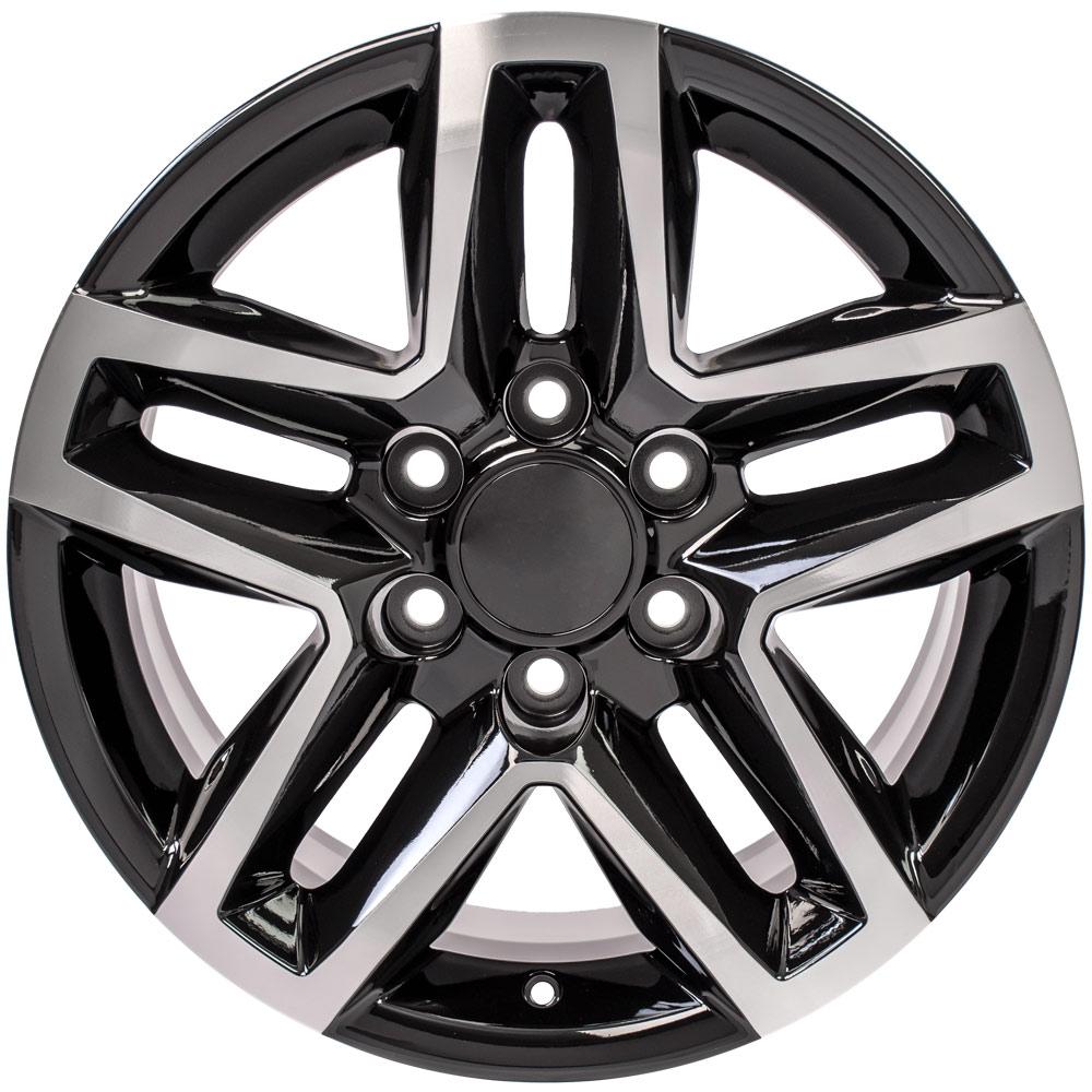 OE Wheels CV34B 18x8.5 6x139.7 26et Gloss Black Machined Wheel