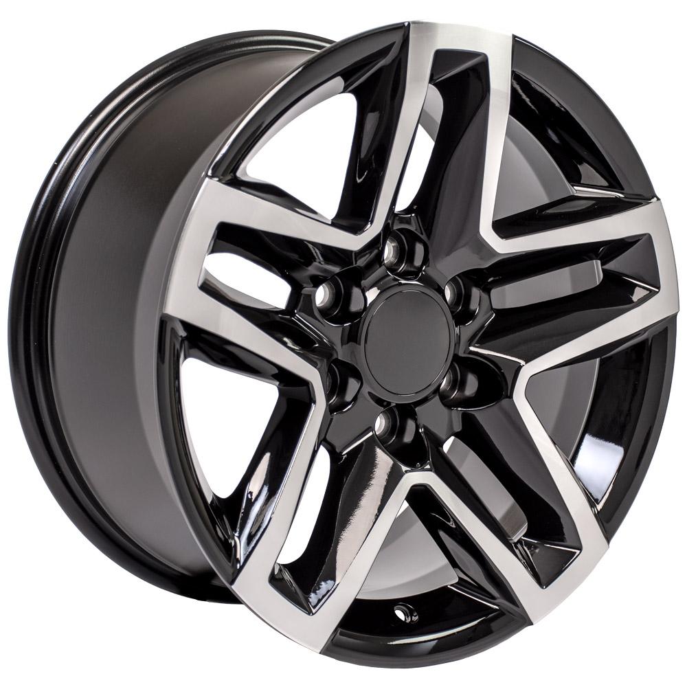 OE Wheels CV34B 18x8.5 6x139.7 26et Gloss Black Machined Wheel