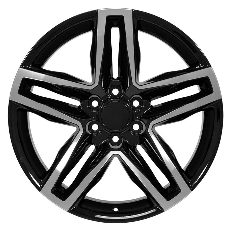 OE Wheels CV34 22x9 6x139.7 26et Gloss Black Machined Wheel
