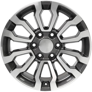OE Wheels CV35 18x8.5 6x139.7 26et Gloss Gunmetal Machined Wheel